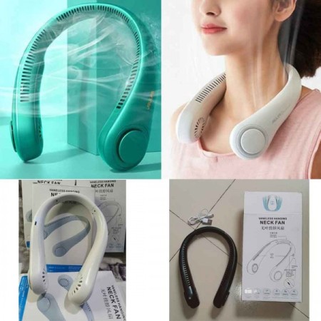 Portable Vaneless Hanging USB Rechargeable Neck Fan Coolfan